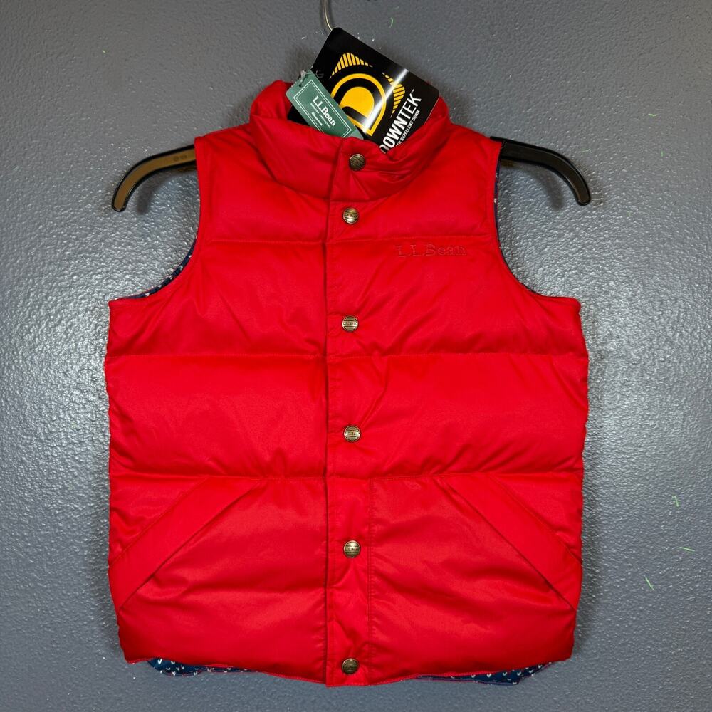 L. L. Bean Small 8 years young red Bean's Down Field Downtek water repellent NWT